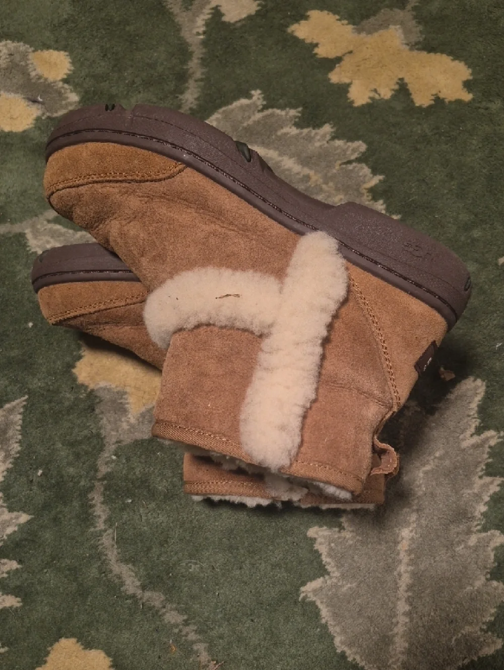 UGG Chestnut Suede Shearling-Lined Winter Boots